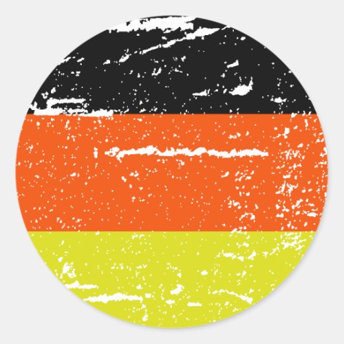 FLAG OF GERMANY CLASSIC ROUND STICKER
