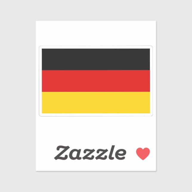 Flag of Germany custom-cut  Sticker (Sheet)