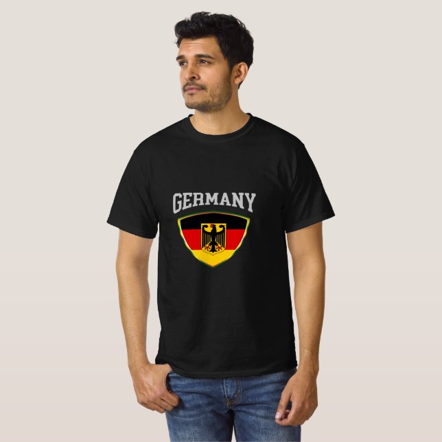 Flag Of Germany & Emblem T-Shirt (Front Full)