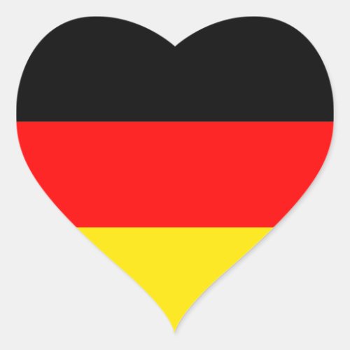 Flag of Germany Heart Sticker