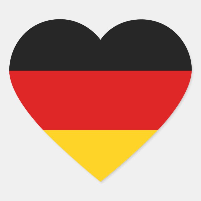 Flag of Germany Heart Sticker (Front)