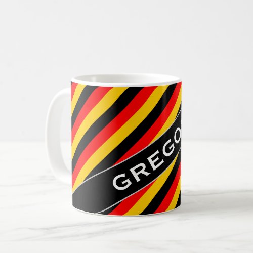 Flag of Germany Inspired Colored Stripes Pattern Coffee Mug
