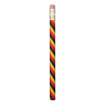 [ Thumbnail: Flag of Germany Inspired Colored Stripes Pattern Pencil ]