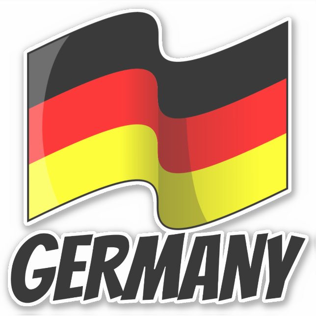 Flag of Germany, labeled  Sticker (Front)