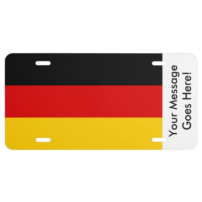 Flag of Germany License Plate (Front)