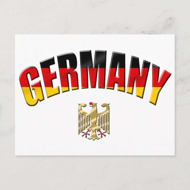 Flag of Germany logo German shirts and gifts Postcard (Front)