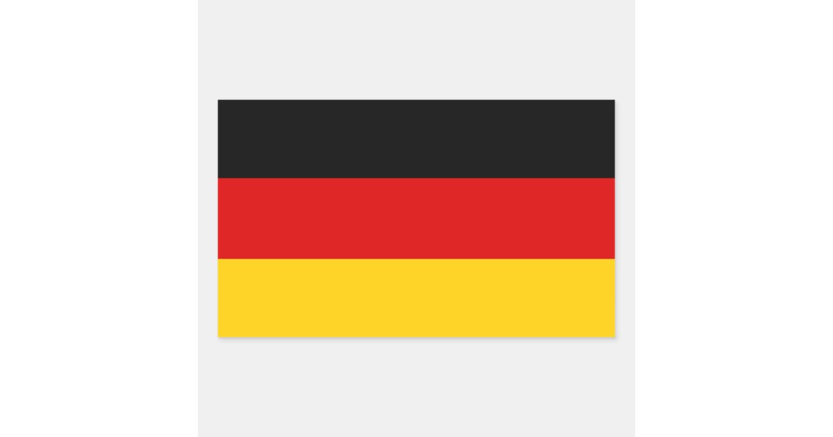 Bundesflagge Rectangular Sticker, Zazzle