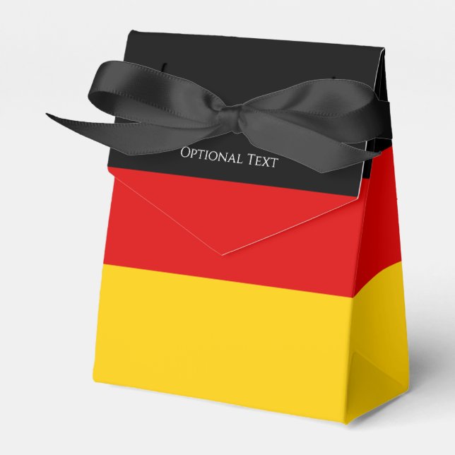 Flag of Germany Schwarz Rot Gold Personalized Favo Favor Boxes (Front Side)
