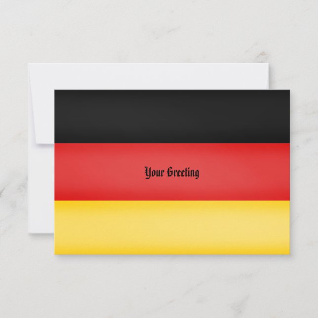 Flag of Germany Schwarz Rot Gold Personalized Invi Invitation (Front)