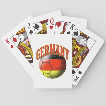 Flag Of Germany Soccer Ball Playing Cards by tjssportsmania at Zazzle