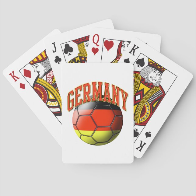 Flag of Germany Soccer Ball Poker Cards (Back)