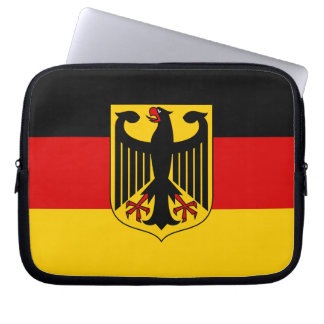 Flag of Germany with Crest Laptop Sleeve
