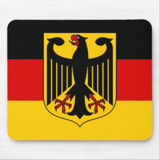 Flag of Germany with Crest Mouse Pad