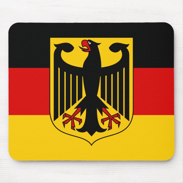 Flag of Germany with Crest Mouse Pad (Front)
