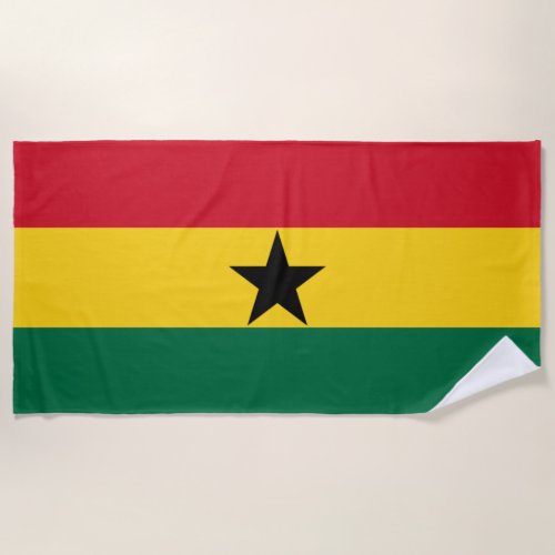 Flag of Ghana Beach Towel