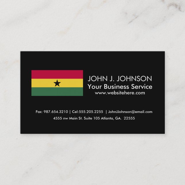 Flag of Ghana Business Card (Front)