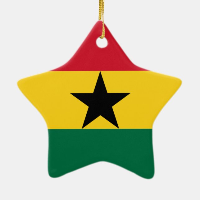 Flag of Ghana Ceramic Ornament (Back)