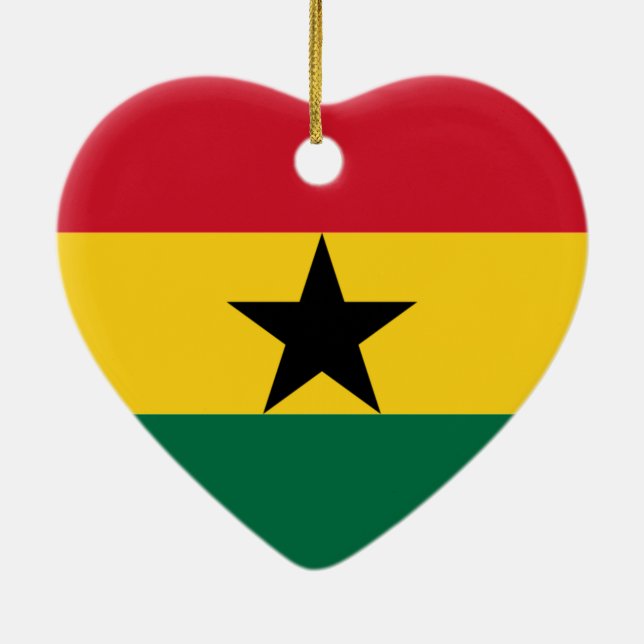 Flag of Ghana Ceramic Ornament (Back)