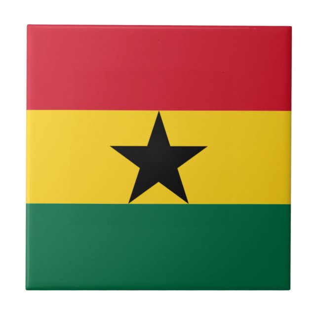 Flag of Ghana Ceramic Tile (Front)
