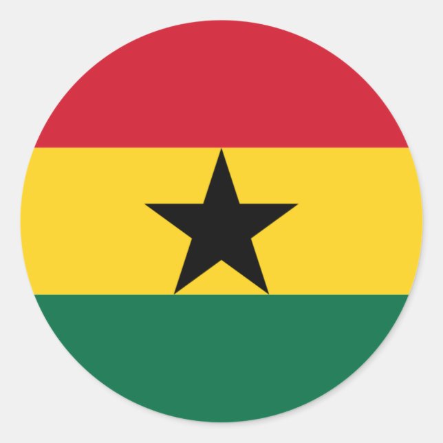 Flag of Ghana Classic Round Sticker (Front)