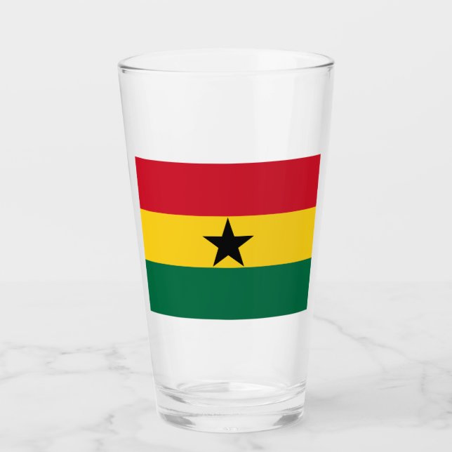 Flag of Ghana Glass (Front)