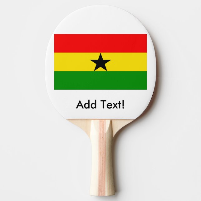 Flag of Ghana Ping-Pong Paddle (Front)