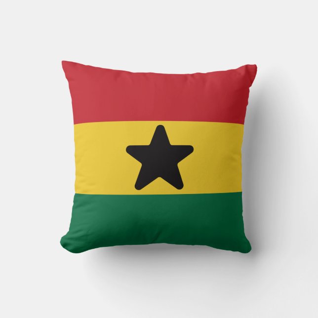 Flag of Ghana Throw Pillow (Front)