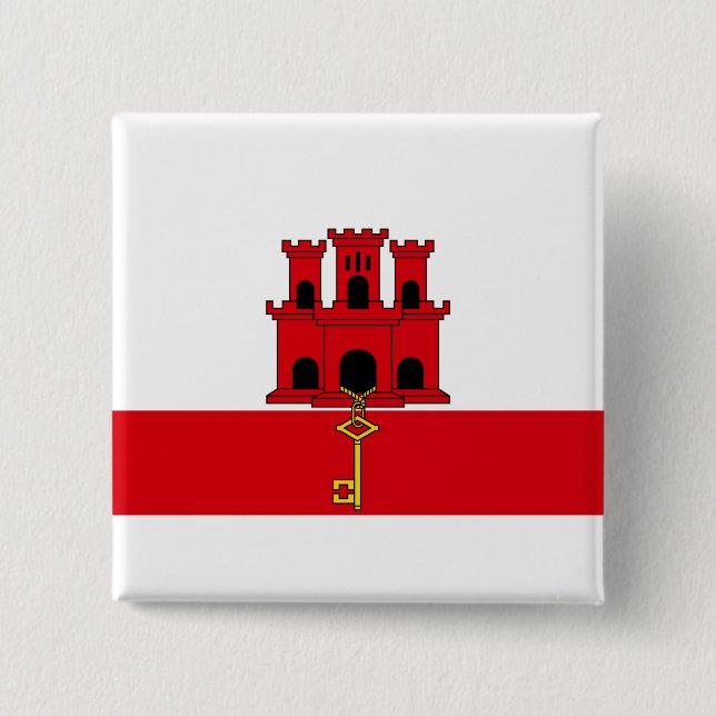 Flag of Gibraltar Button (Front)