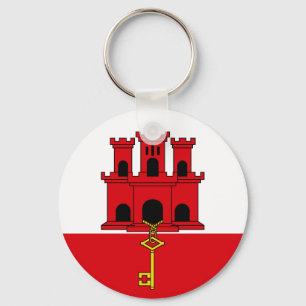 Flag of Gibraltar Keychain