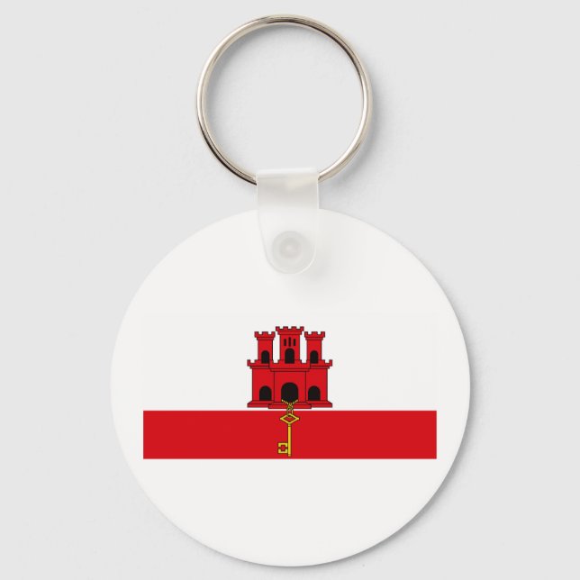 Flag Of Gibraltar Keychain (Front)