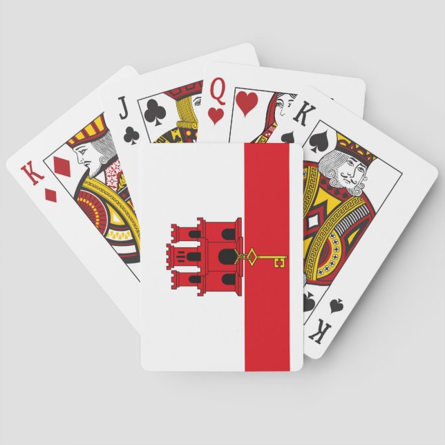 Flag of Gibraltar Poker Cards (Back)