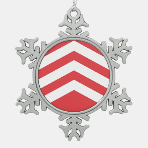 Flag of Glamorgan Snowflake Pewter Christmas Ornament