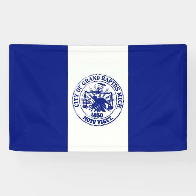 Flag of Grand Rapids (Michigan City) Banner (Horizontal)