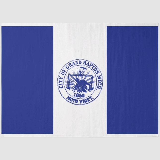Flag of Grand Rapids (Michigan City) Tissue Paper (Front)