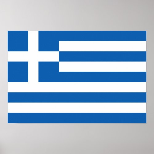 Flag of Greece ΕΛΛΆΔΑ Poster