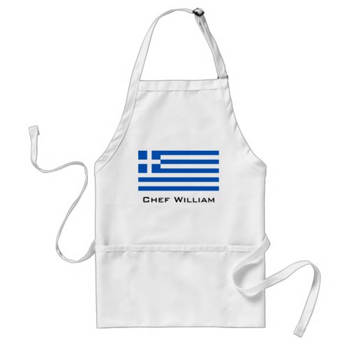 Flag of Greece Adult Apron