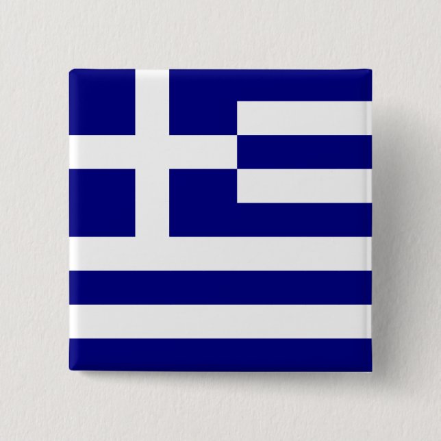 Flag of Greece Button (Front)