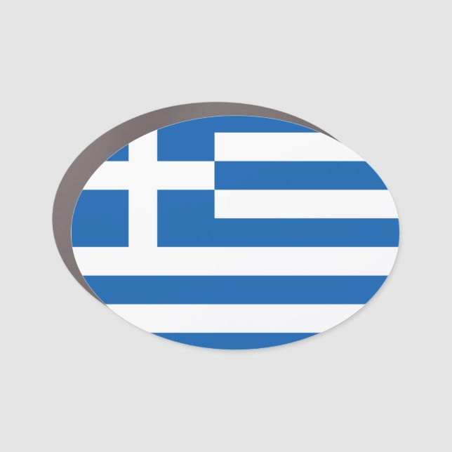 Flag of Greece Car Magnet (Front)