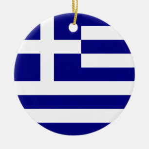 Flag of Greece Ceramic Ornament