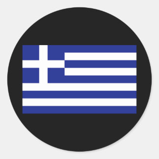 Flag of Greece Classic Round Sticker