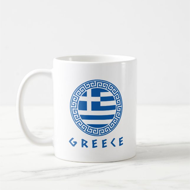 Flag Of Greece Coffee Mug (Left)