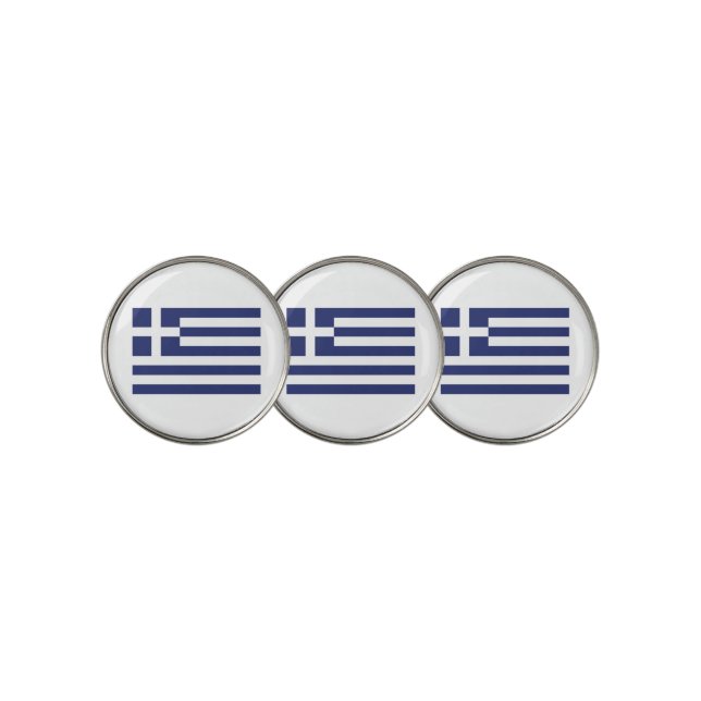 Flag of Greece Golf Ball Marker (3 Up)