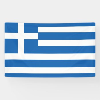 Flag Of Greece Greek Flag Banner by FlagGallery at Zazzle