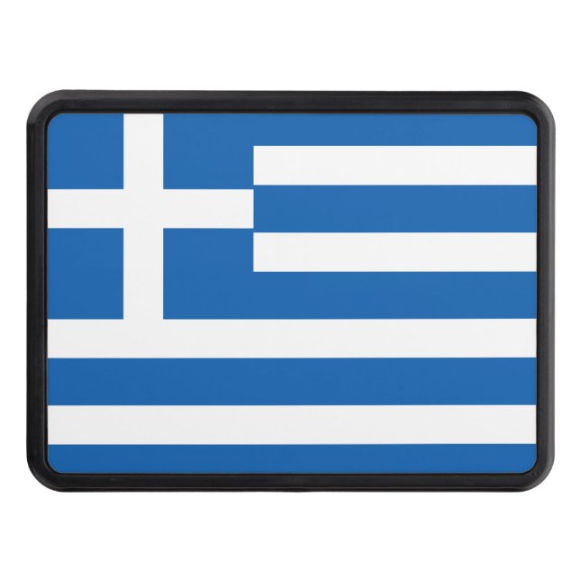 Flag of Greece Greek Flag Hitch Cover (Front)