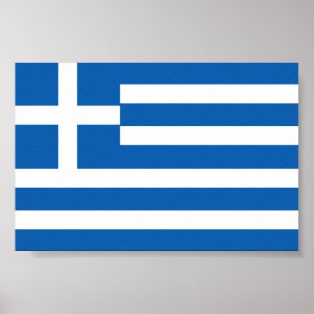 Flag Of Greece Greek Flag Poster by FlagGallery at Zazzle