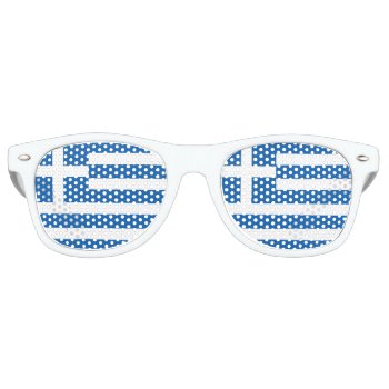 Flag Of Greece Greek Flag Retro Sunglasses by FlagGallery at Zazzle