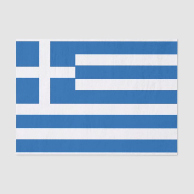 Flag of Greece Greek Flag Tissue Paper (Front)