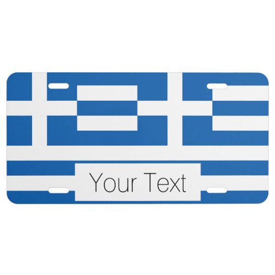 Flag of Greece, Greek License Plate