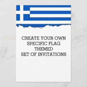 Flag of Greece Invitation