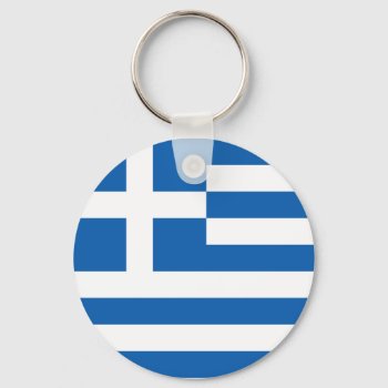 Flag Of Greece Keychain by StillImages at Zazzle